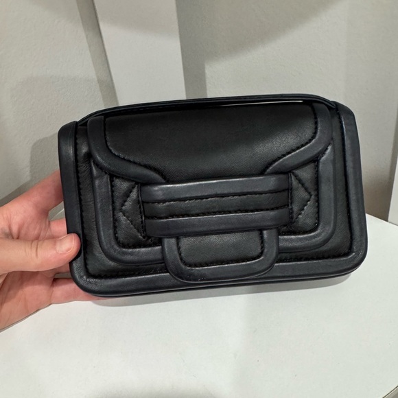 Pierre Hardy Black Leather Structured Clutch | Luxury Designer Bag - Picture 3 of 9